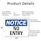 Signmission No Entry OSHA Notice Sign, Aluminum, 24in W x 18in L, 2PK OS-2PACK-NS-A-1824-L-14518 - alternate 4